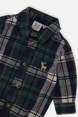 Deux par Deux Baby Top & Pants Set Blue And Green Checks