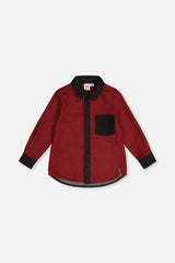 Button Down Shirt Black And Red Houndstooth-0
