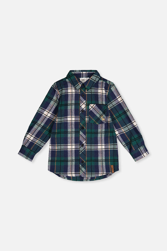 Plaid Shirt Blue And Green-0