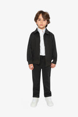 Front Zip Jacket Black-4