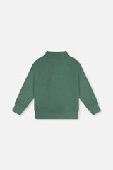 Deux par Deux Half Zip Mock Neck Sweater Dark Green product image P2