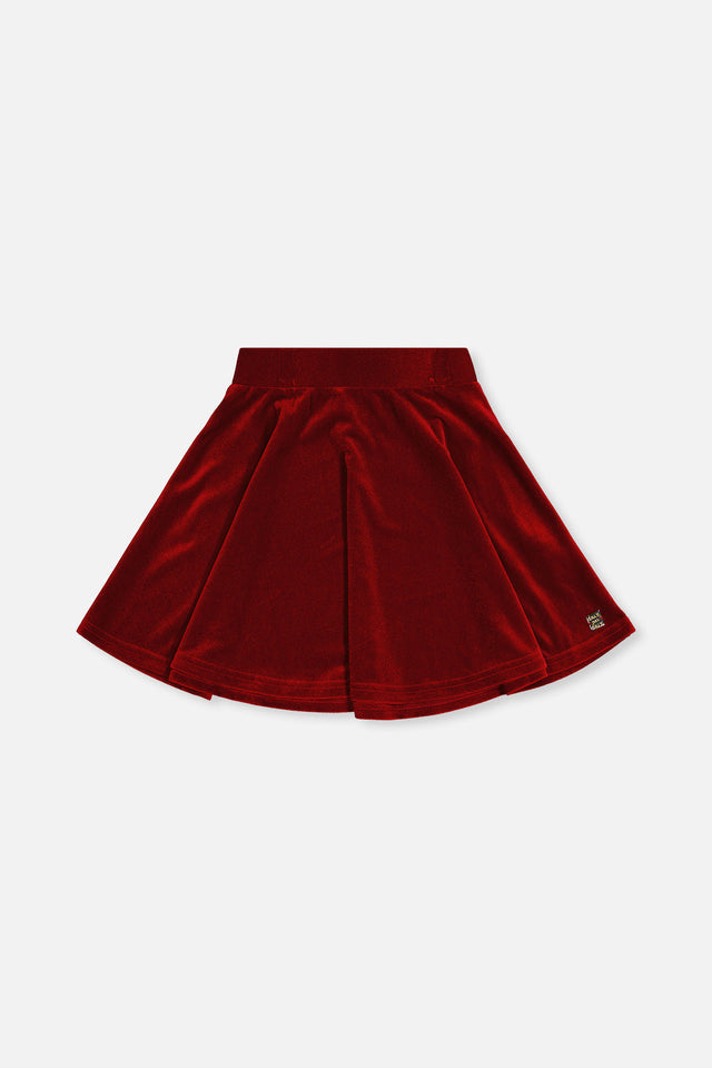Velvet Skirt Red-0