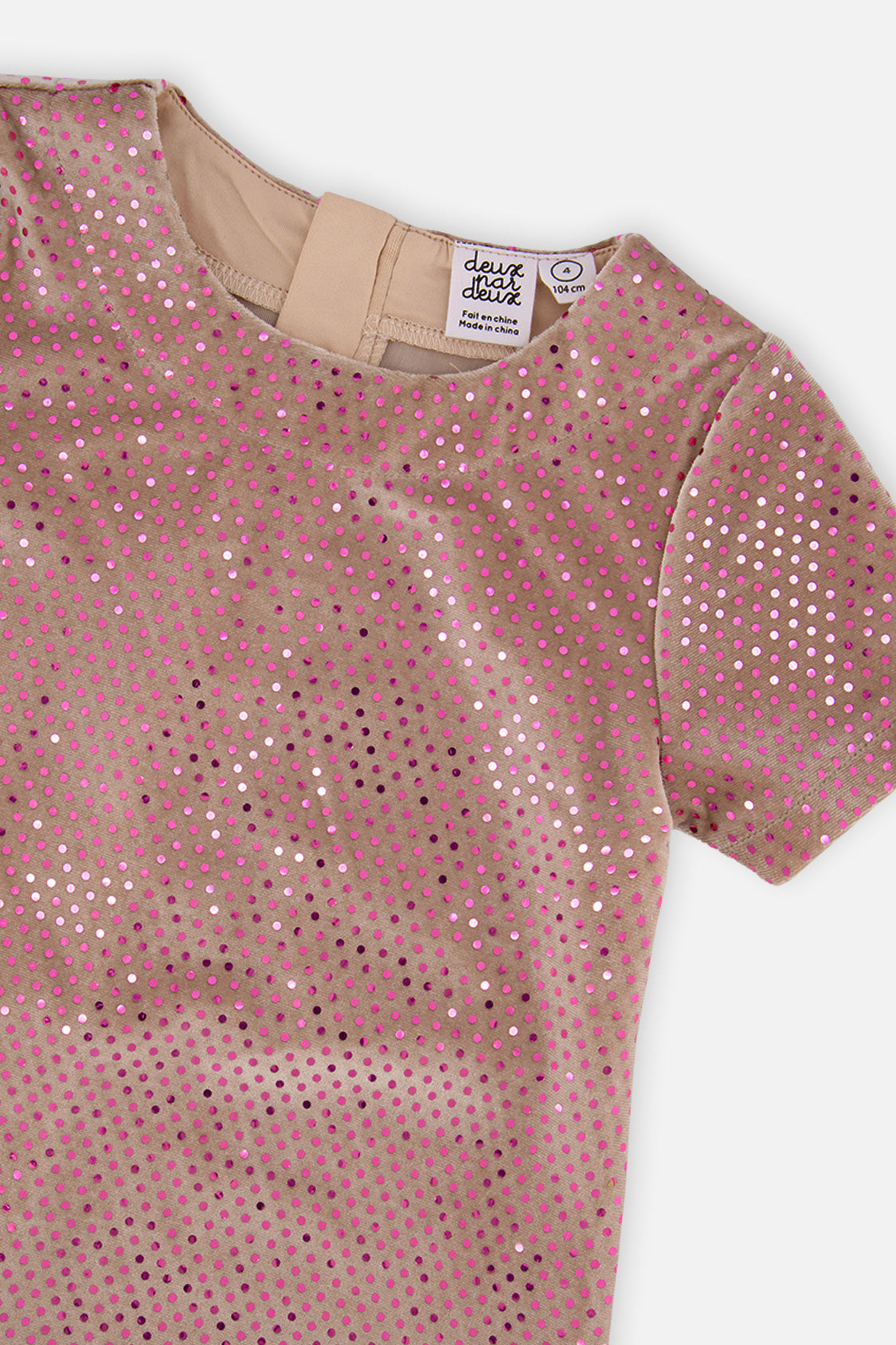Deux par Deux Short Sleeve A Line Dress Pink