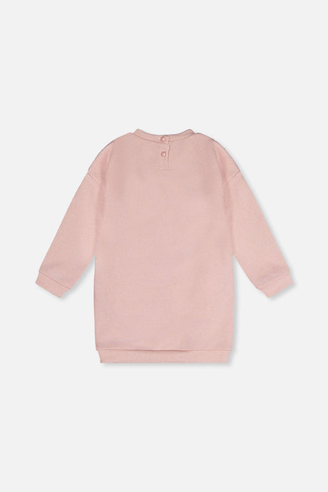 Sweatshirt Dress With Sequins Dusty Pink-4