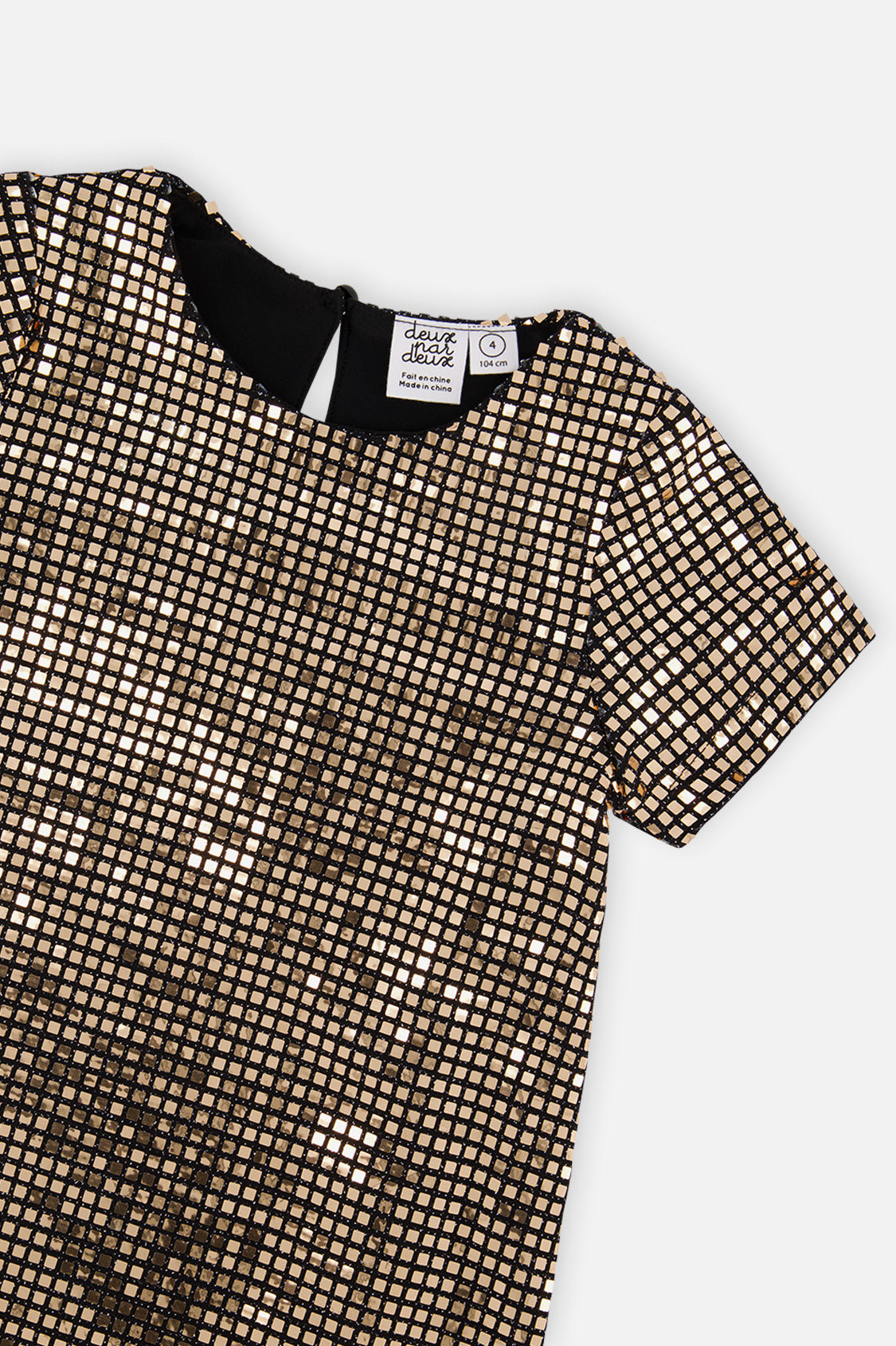 Deux par Deux Short Sleeve A Line Dress Beige