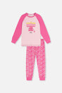 Organic Cotton Two Piece Pajama Set Pink Hanukkah Print-0