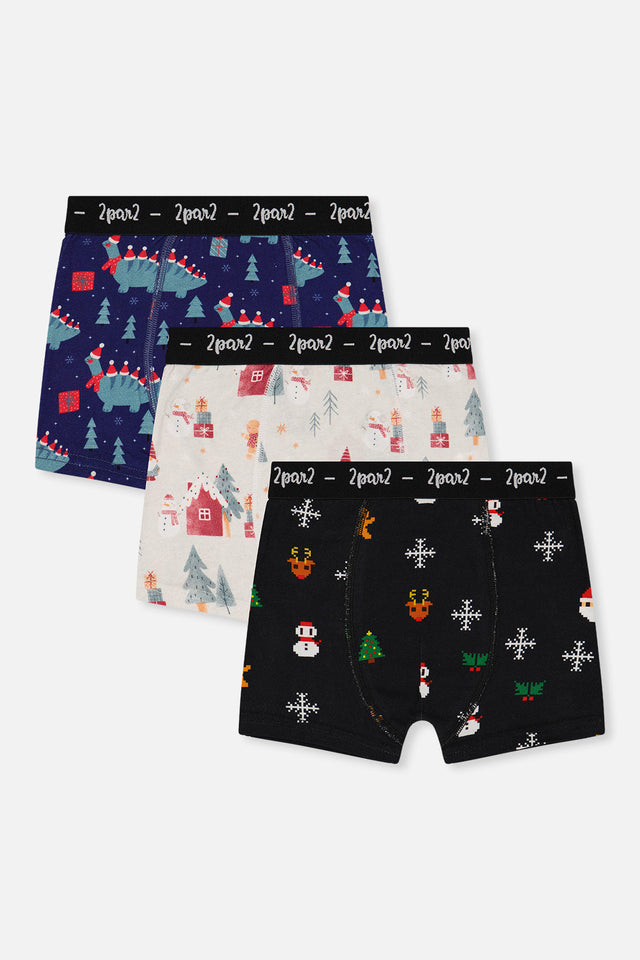 Boxer Pack Of 3 Holiday Prints-0