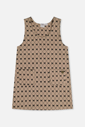 Jumper Beige Bow Tie Print-0
