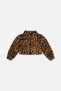 Faux Fur Jacket Brown Leopard Print-0