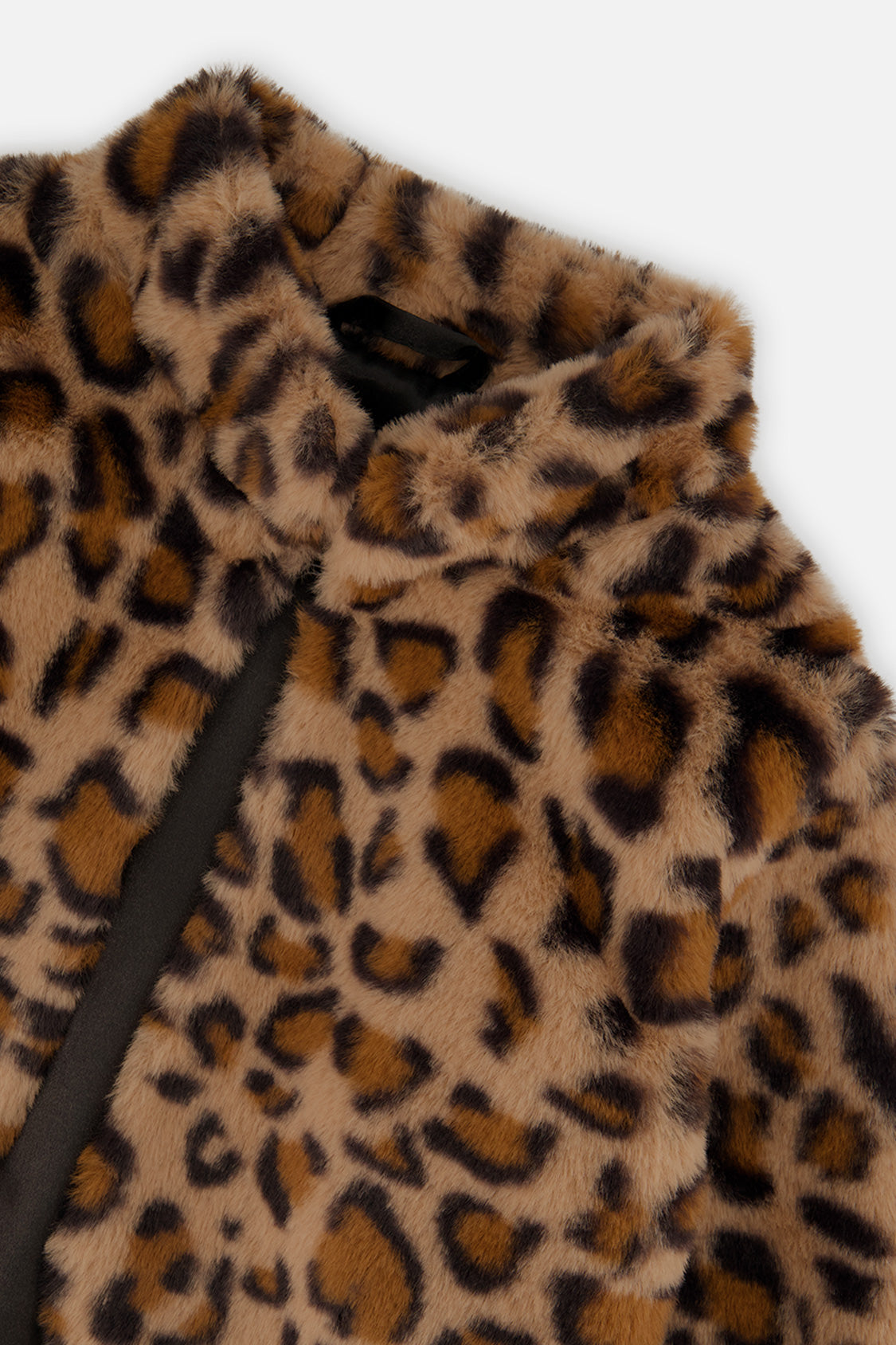 Deux par Deux Faux Fur Jacket Brown Leopard Print