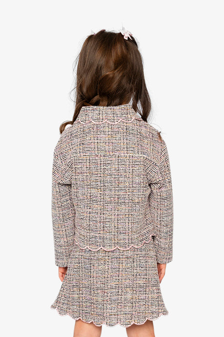 Short Jacket Pink And Black Knit-3
