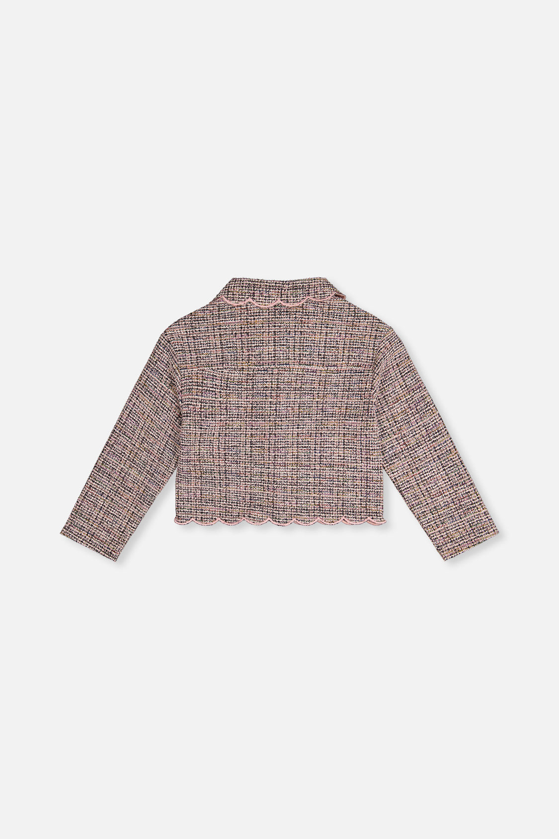 Deux par Deux Short Jacket Pink And Black Knit product image P2