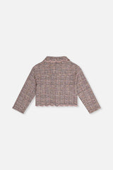 Deux par Deux Short Jacket Pink And Black Knit product image P2