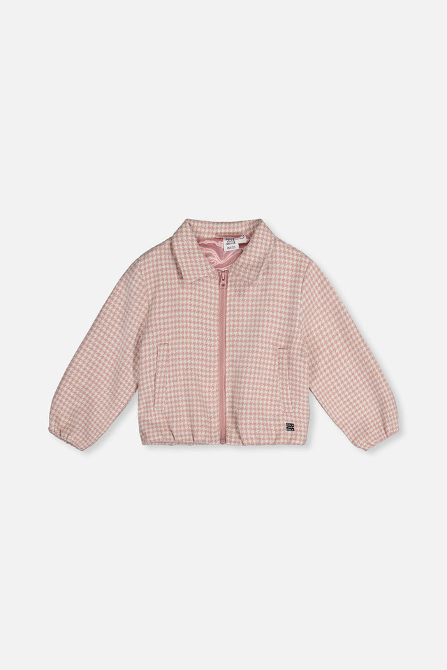 Bomber Jacket Pink Houndstooth-0