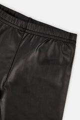 Deux par Deux Faux Leather Leggings Black