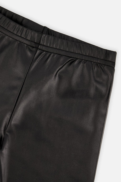 Deux par Deux Faux Leather Leggings Black