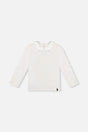 Organic Cotton T-Shirt With Peter Pan Collar Off-White-0