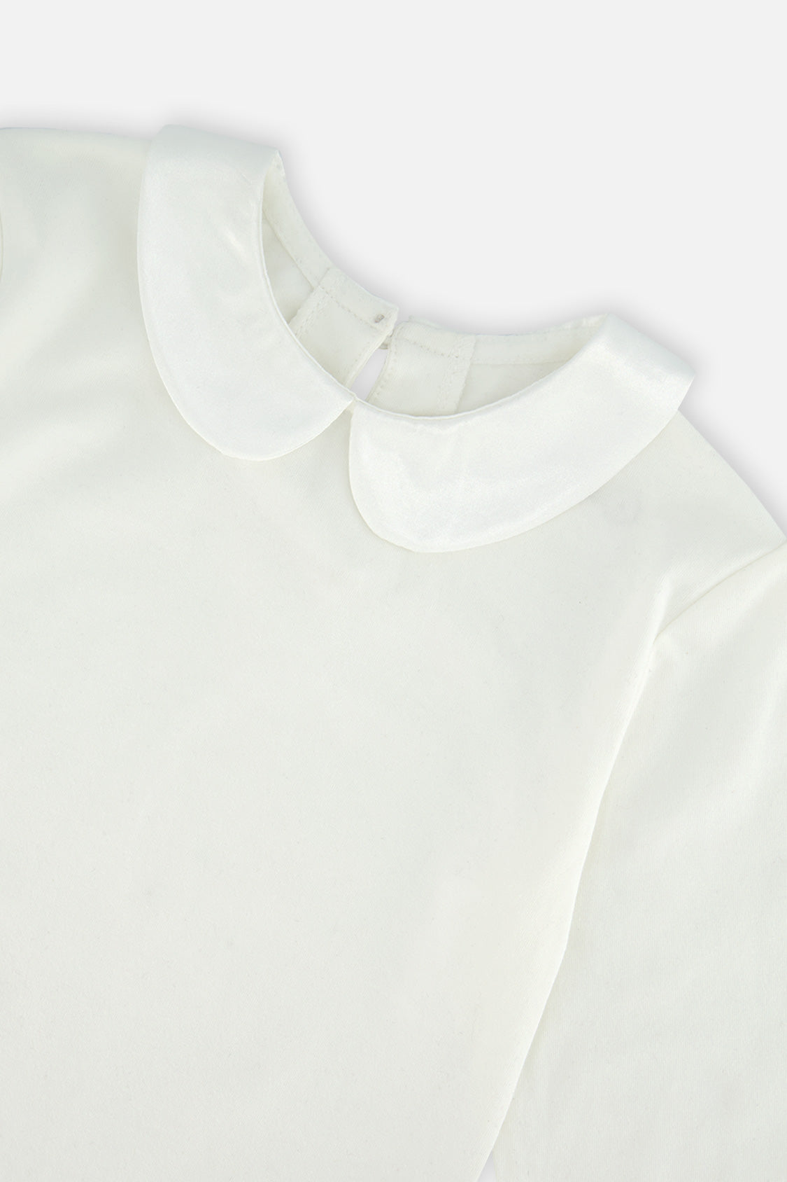 Organic Cotton T-Shirt With Peter Pan Collar Off-White-2