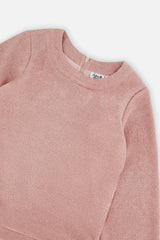 Deux par Deux Bi-Material Dress Dusty Pink