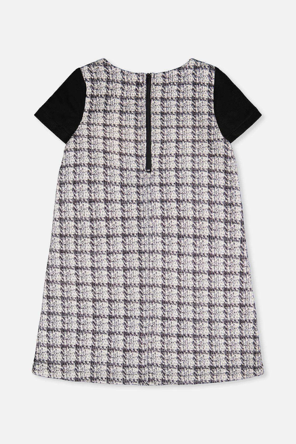 Deux par Deux Sleeveless Knitwear A-Line Dress Black And White