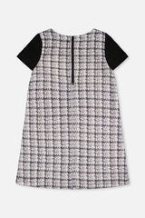 Deux par Deux Sleeveless Knitwear A-Line Dress Black And White