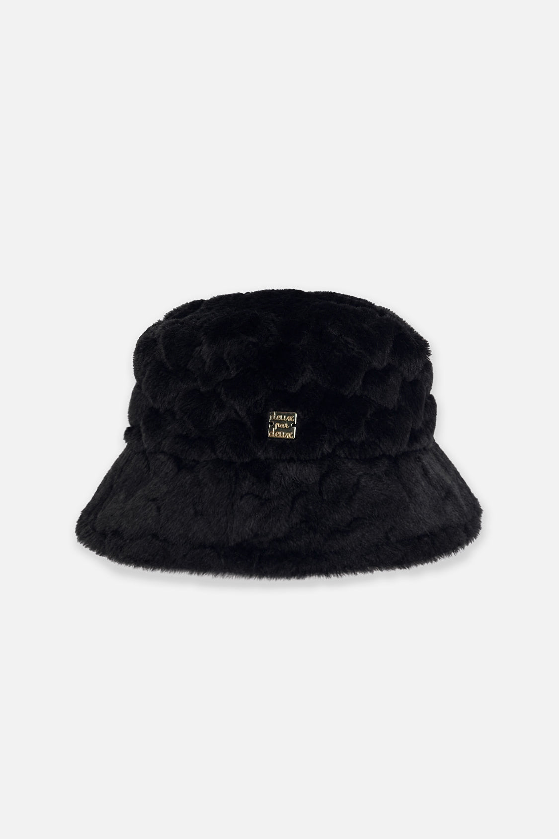 Faux Fur Bucket Hat Black-0