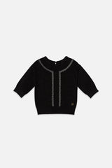 Knitted Sweater Black And Gold-0