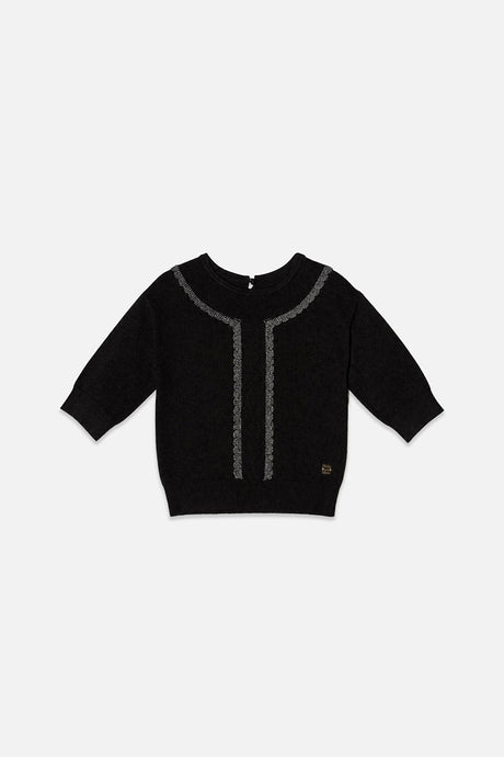 Knitted Sweater Black And Gold-0