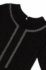 Knitted Sweater Black And Gold-4