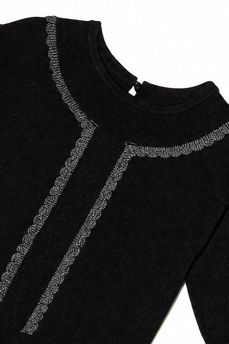 Knitted Sweater Black And Gold-4