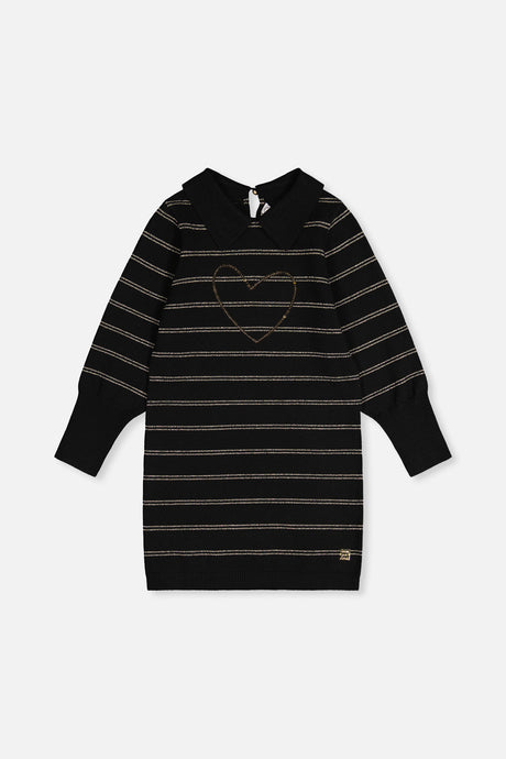 Knitted Dress Black And Gold-0