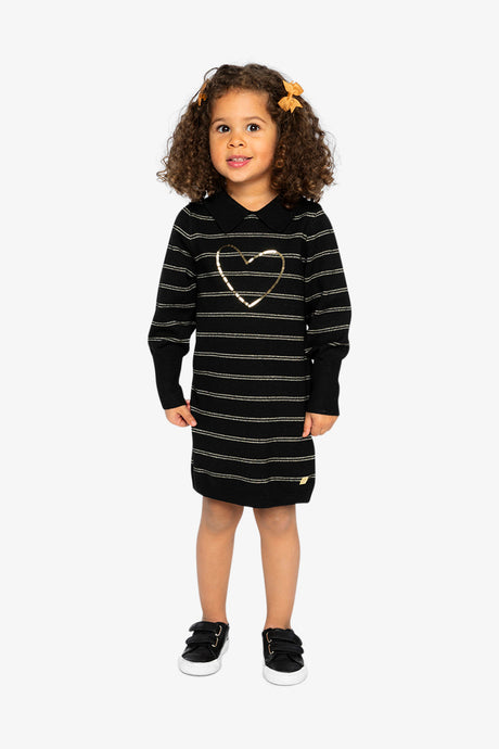 Knitted Dress Black And Gold-1