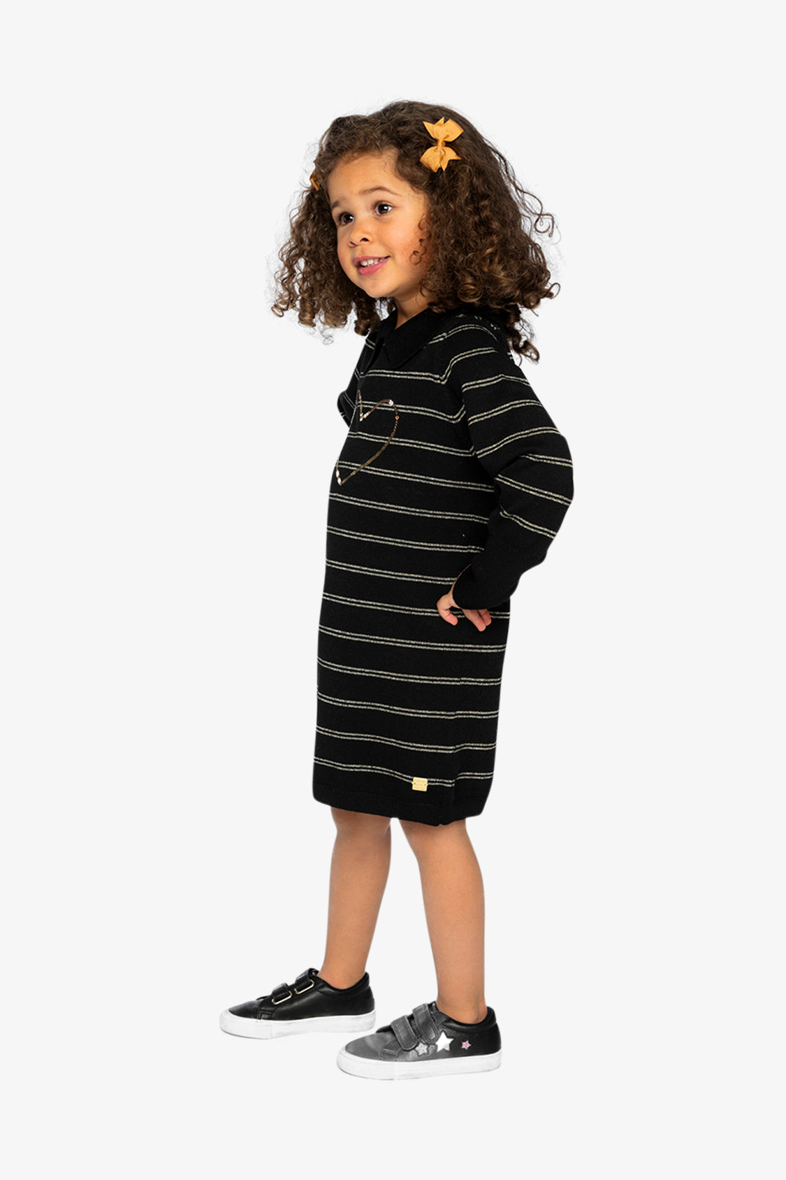 Knitted Dress Black And Gold-2