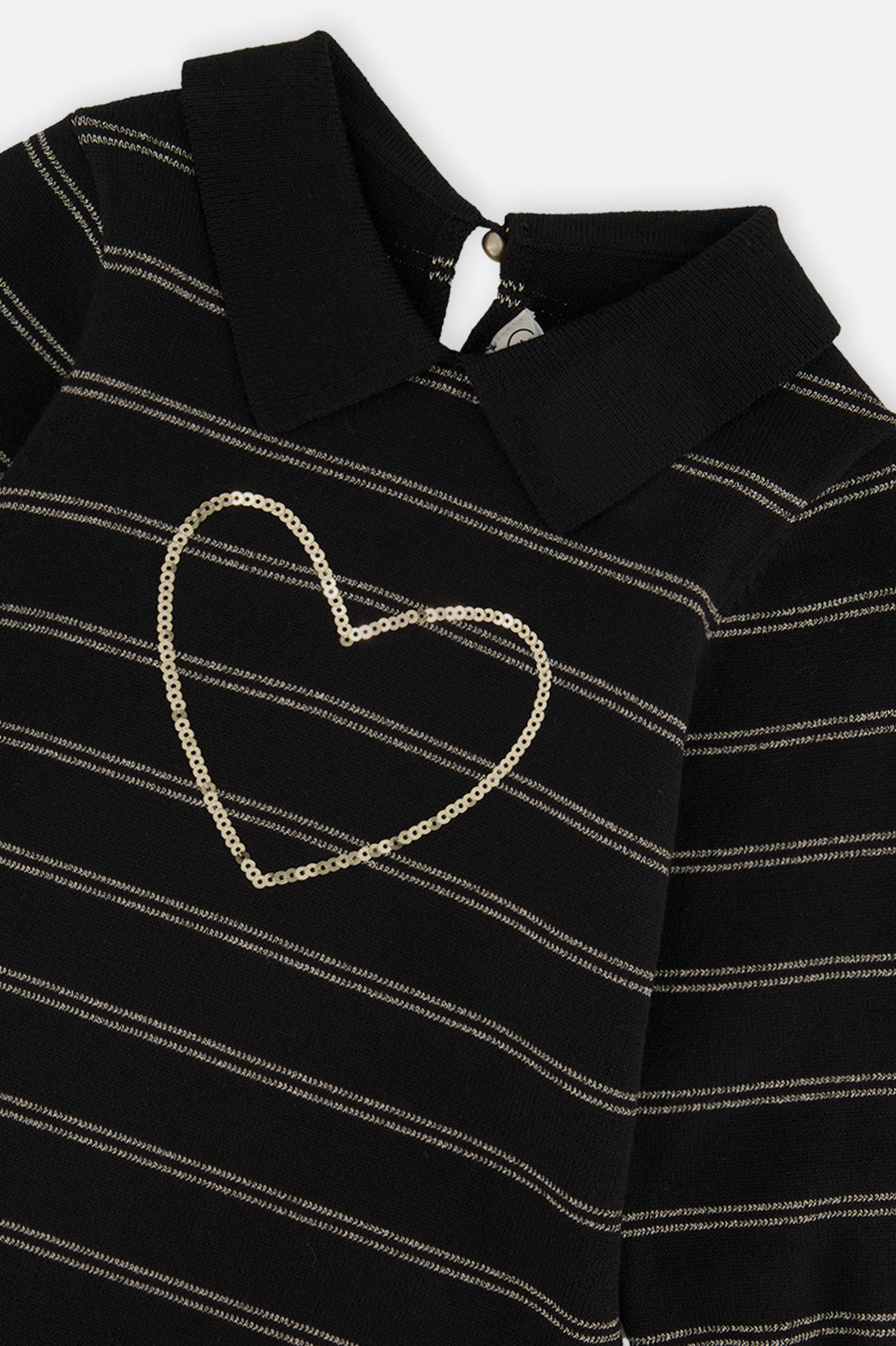 Deux par Deux Knitted Dress Black And Gold