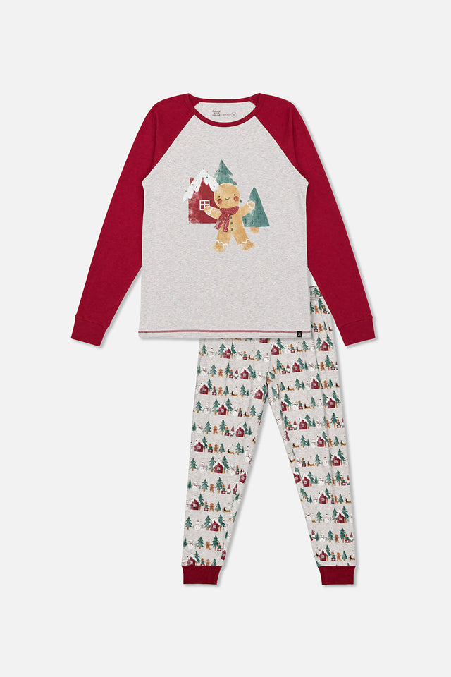 Men Two Piece Christmas Pajama Set Holiday Print-0