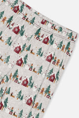 Men Two Piece Christmas Pajama Set Holiday Print-3