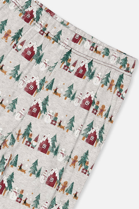 Men Two Piece Christmas Pajama Set Holiday Print-3
