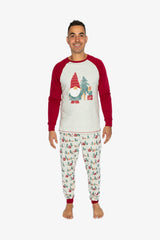 Men Two Piece Christmas Pajama Set Holiday Print-4