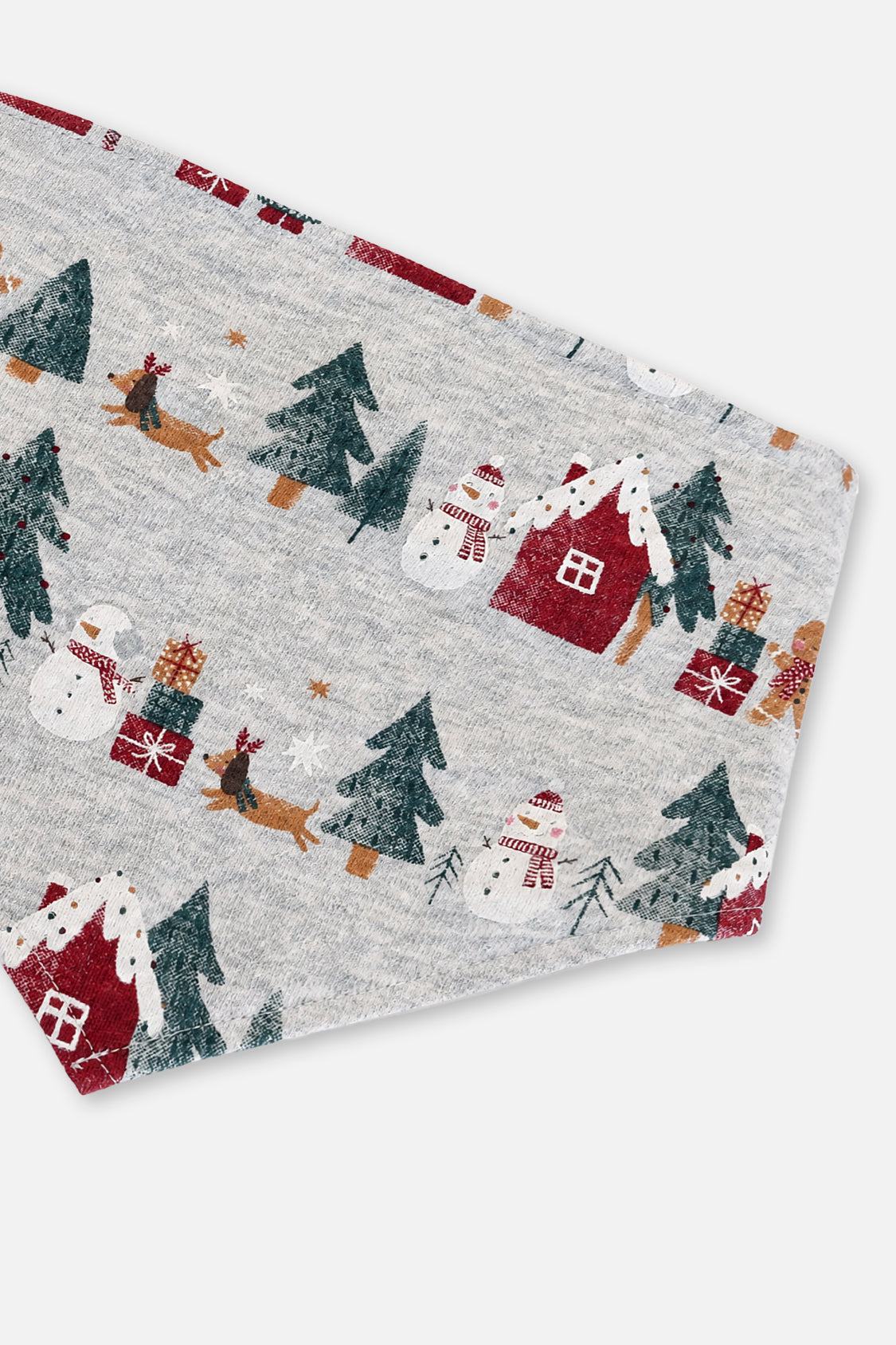 Organic Cotton One Piece Christmas Bandana For Dogs Holiday Print-2