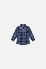 Baby Plaid Shirt Blue And White-1