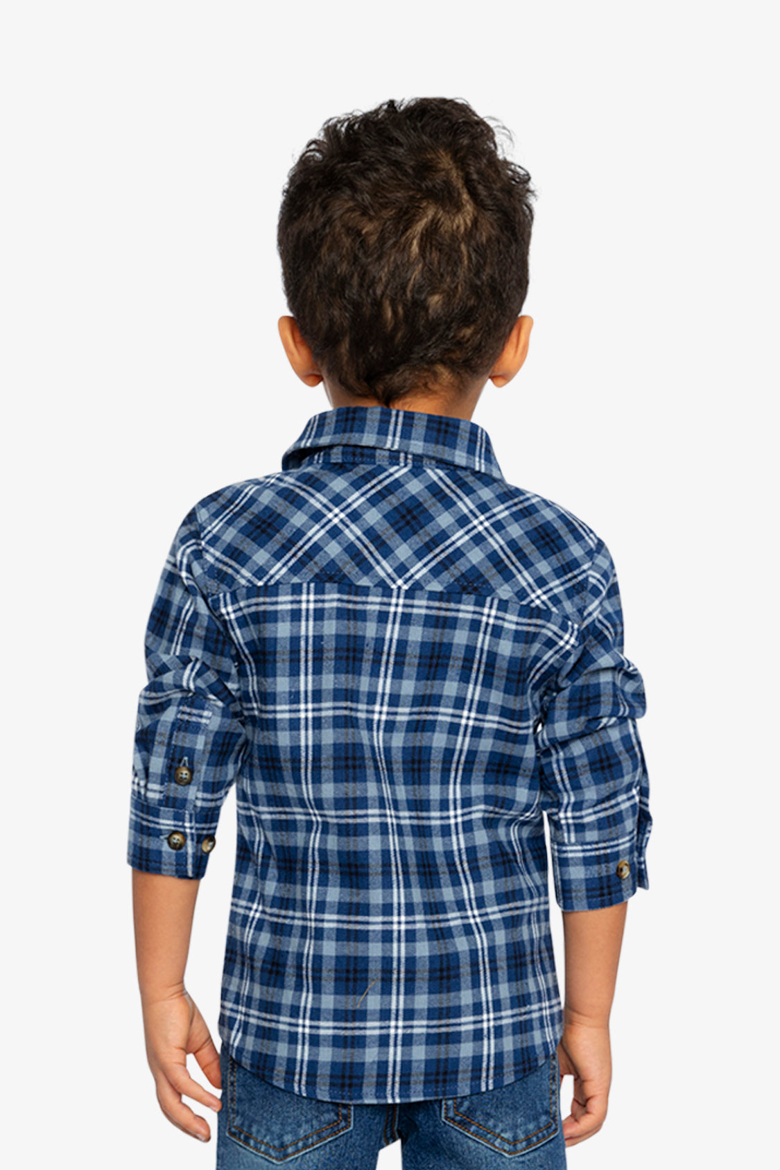 Plaid Shirt Blue And White-4