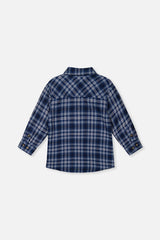 Plaid Shirt Blue And White-3