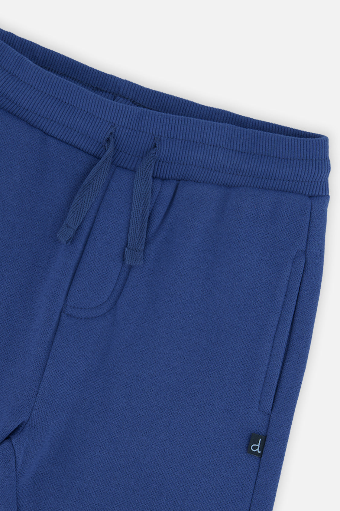Deux par Deux kids fleece jogger sweatpants in blue, alternate view