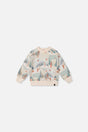 Baby Fleece Sweatshirt Beige Ski Print-0