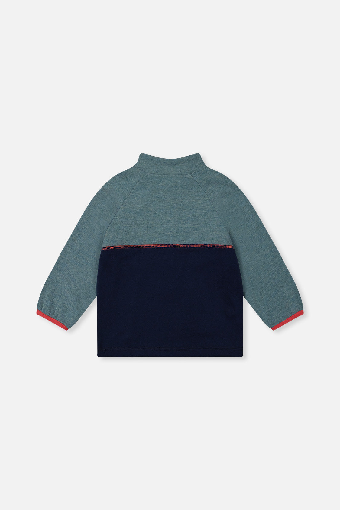 Deux par Deux Zip Mock Neck Top Pale Turquoise product image P2