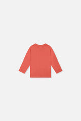 Baby Long Sleeve Organic Cotton T-Shirt Rose Orange-2