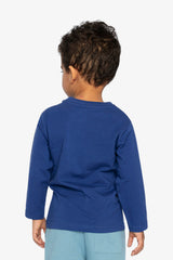 Long Sleeve Organic Cotton T-Shirt Blue-3