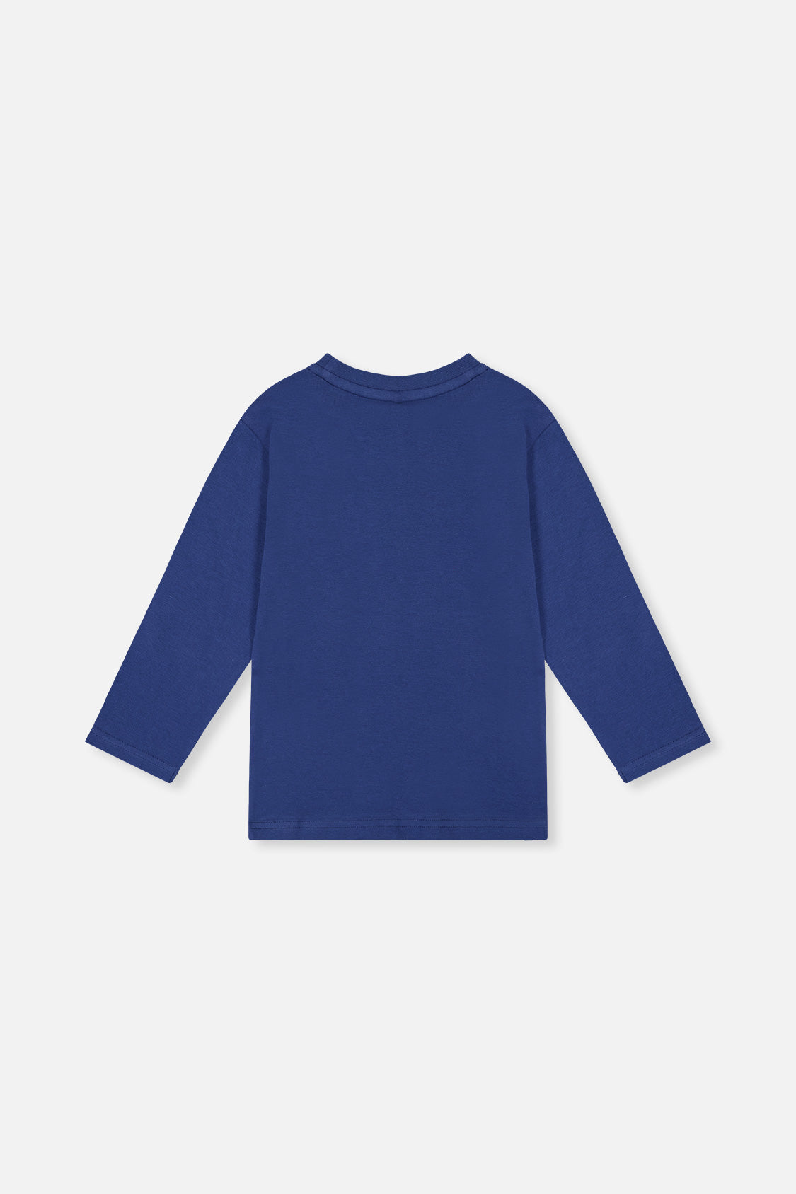 Deux par Deux Long Sleeve Organic Cotton T-Shirt Blue product image P2