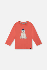 Long Sleeve Organic Cotton T-Shirt Rose Orange-0