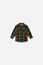 Baby Plaid Shirt Orange, Blue And Green-0